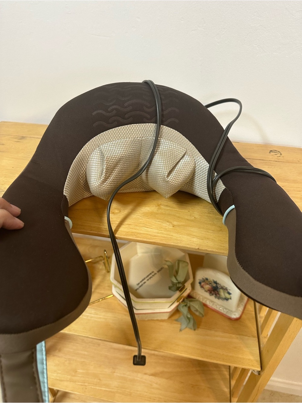 Homedics Neck and Shoulder Massager in Dark Brown and Light Gray